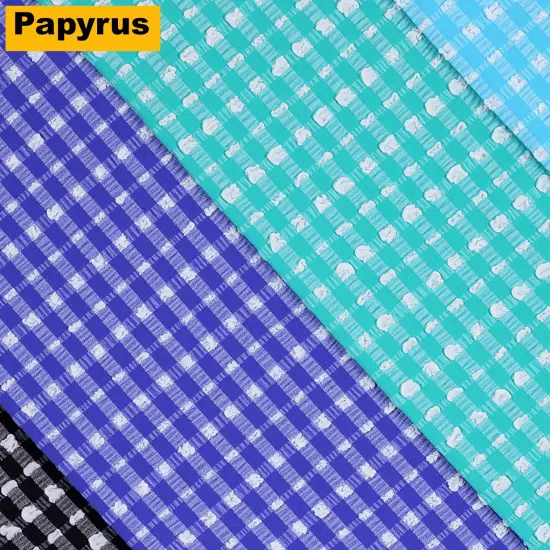 Textured Check Stretch Fabric {5}