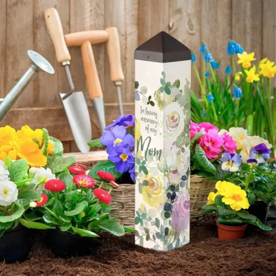 In Memory of Mom Art Pole 20 Inches Tall Memorial {2}