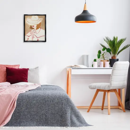 Stupell Industries Western Fashion Woman Floater Framed Canvas Wall Art Design by Grace Popp {2}