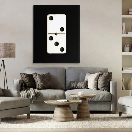 Stupell Industries White Domino on Black Canvas Wall Art Design by Graffi*tee Studios {2}