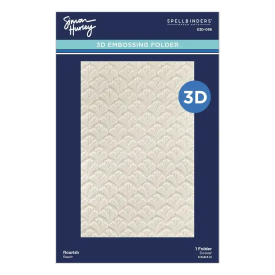 Spellbinders 3D Embossing Folder By Simon Hurley-Flourish, Birthday Bash {1}