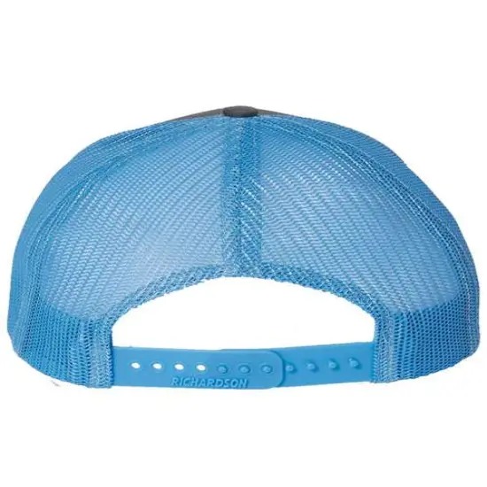 Richardson&reg; Snapback Trucker Cap Charcoal/ C Blue {2}
