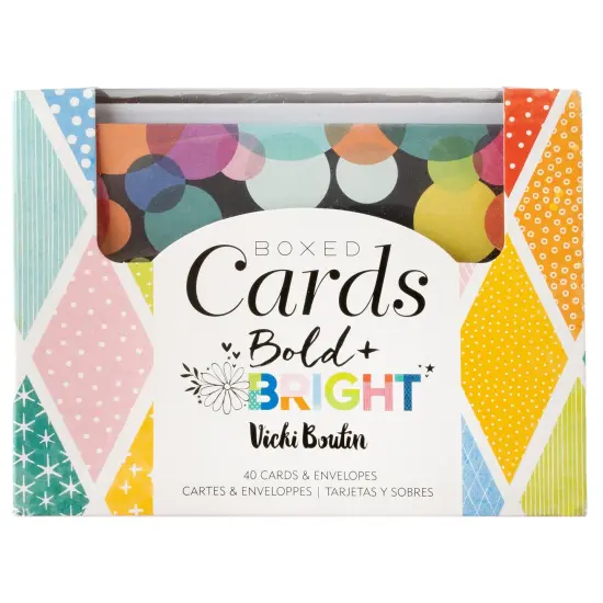 American Crafts A2 Cards W/Envelopes (4.375"X5.75") 40/Box-Vicki Boutin Bold And Bright {1}