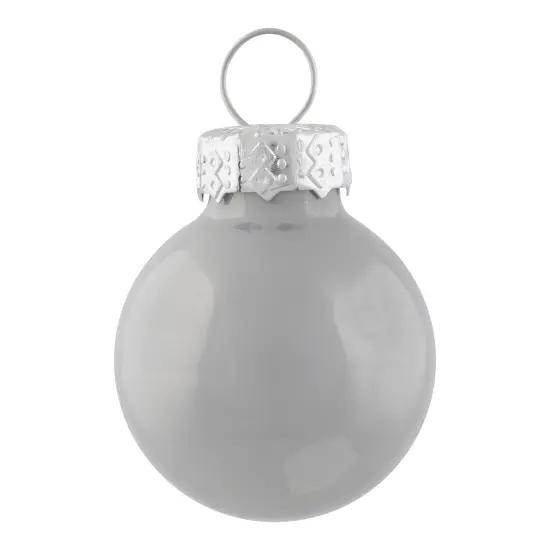 Northlight 2-Finish Mini Christmas Glass Ball Ornaments - 1" (25mm) - White - 24pc {5}