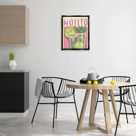 Stupell Industries Retro Mojito Cocktail Floater Framed Canvas Wall Art Design by Janelle Penner {2}