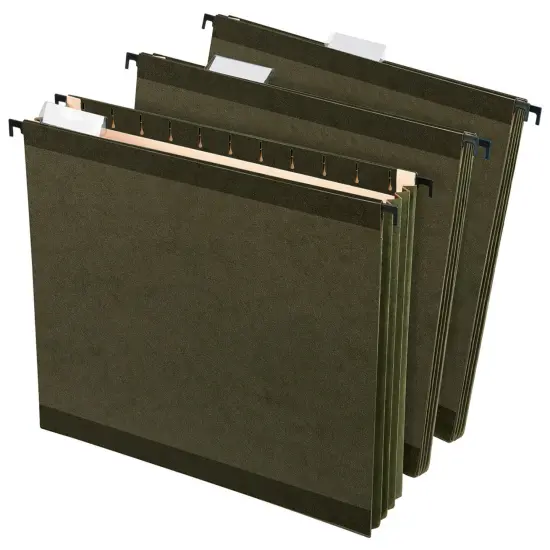 Pendaflex SureHook Hanging File Pocket, Letter Size, 3-1/2 Inch Expansion, Green, Pack of 4 {1}