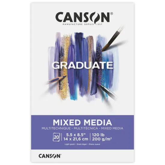 Canson Graduate Series Mixed Media Pad 5.5"X8.5"-20 Sheets {1}