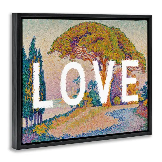 Stupell Industries Impressionist Love over Landscape Floater Framed Canvas Wall Art Design by Daphne Polselli {3}