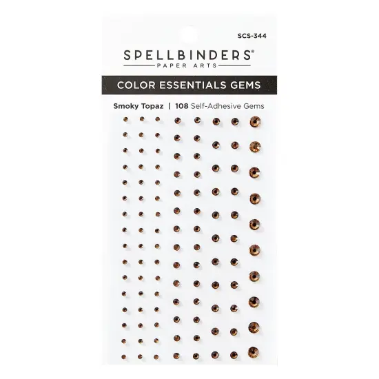 Spellbinders Color Essentials Gems 108/Pkg-Smoky Topaz {1}