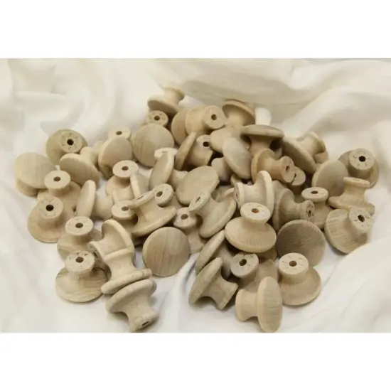 Kitcheniva 1-1/4" Mushroom Birch Wood Drawer Knob Pull Handle Knobs Crafts DIY {3}