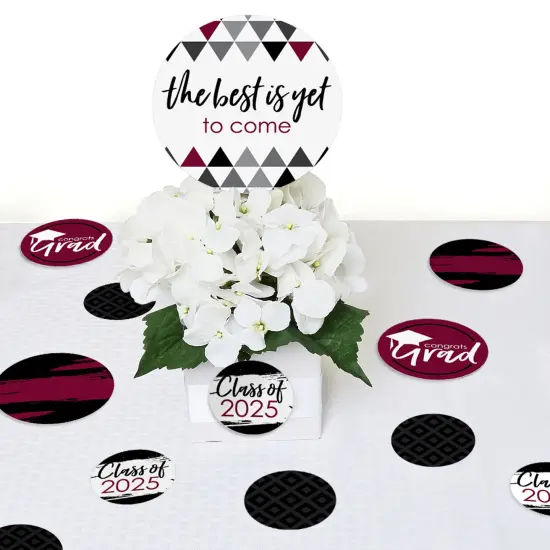 Big Dot of Happiness 2025 Maroon Graduation Party Giant Circle Confetti - Party Decorations - Large Confetti 27 Count {7}