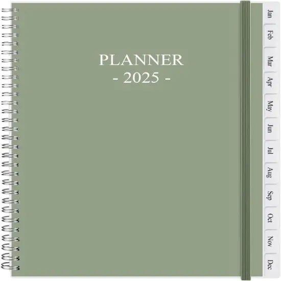 2025 Planner - Planner 2025 from January 2025 - December 2025, Monthly and Weekly Calender Planner with 12 Tabs, 8.5" x 11", Green {1}