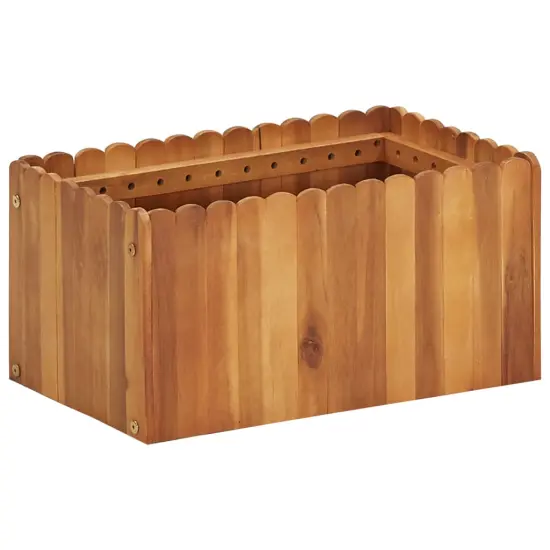 vidaXL Garden Raised Bed 19.6"x11.8"x9.8" Solid Acacia Wood {1}