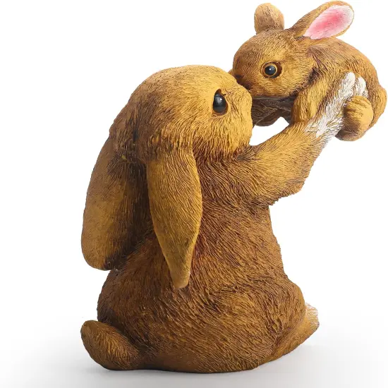 Easter Bunny Decorations Spring Easter Family Rabbit Figurines for Tabletopper Decor {3}