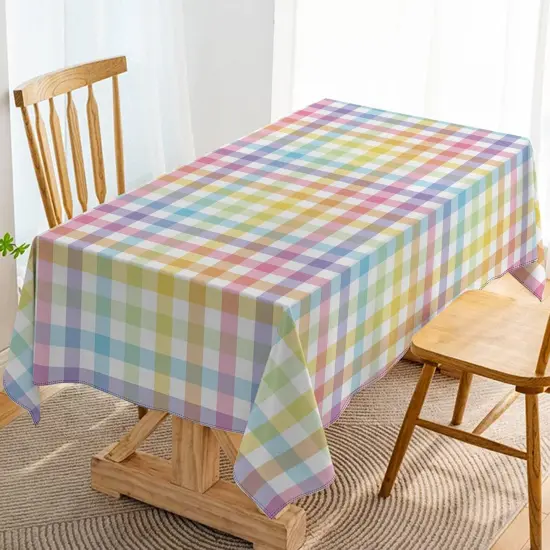 Easter Buffalo Check Plaid Tablecloth Gingham Spring Party Decoration Rustic Kitchen Dining Room Table Cover (60" x 84") {1}