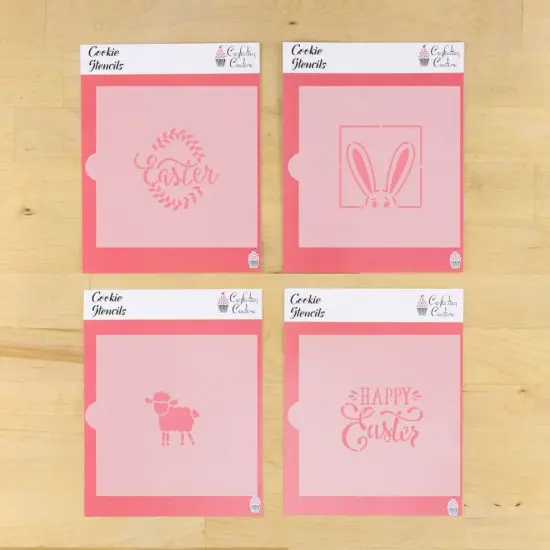 Easter Words 4 Piece Cookie Stencil Bundle {1}