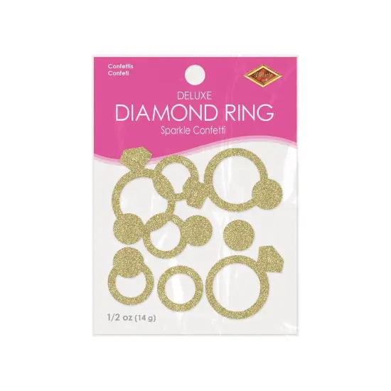 12 Pack Bulk Bachelorette Party Diamond Ring Deluxe Sparkle Confetti (0.5 Oz/Pkg) {4}
