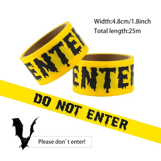 1.9 inch x 82 feet Halloween Caution Tape Halloween Tape,Do Not Enter Tape,Scary Hazard Warning Tape for Crime Scene Halloween Party Decorations Indoor Outdoor {1}