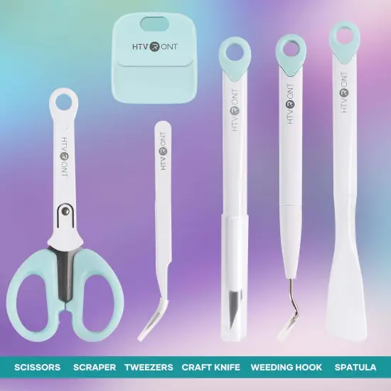 Weeding Tools for Vinyl - 6 Pieces Craft Weeding Basic Tool Set, Protable Vinyl Weeding Tool Kit for Iron-on Project, HTV Vinyl, Permanent Vinyl, Vinyl Tool Kit for Cricut Cutting Machine {2}