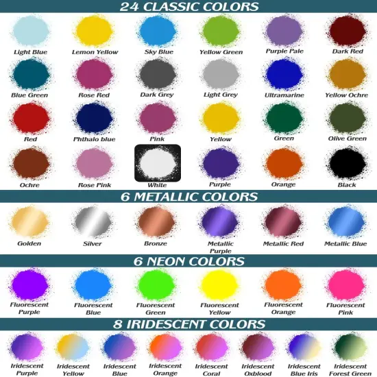 Airbrush Paint, 44 Colors with 6 Thinner, Airbrush Paint Set {2}