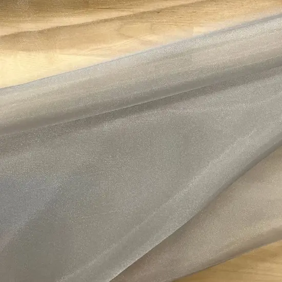 1 Yard Gray Crystal Organza Fabric Sheer Shiny Lightweight Polyester 58/59 inches wide {5}