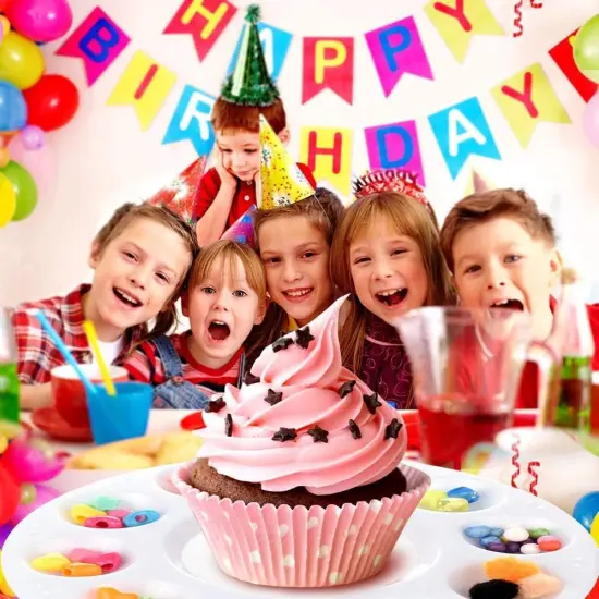 12pcs Paint Tray Palettes, Plastic Paint Pallets for Kids {5}