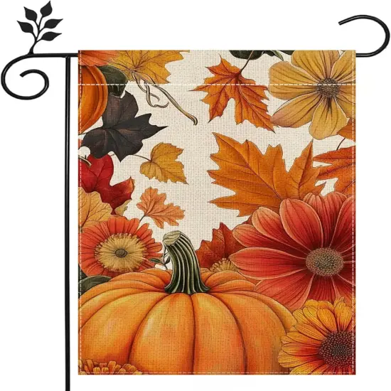 12x18 Inch - Fall Pumpkin Garden Yard Flag(Yellow) {5}
