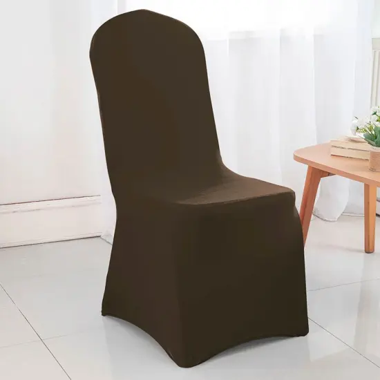 1 Piece Spandex Banquet Chair Cover Chocolate Stretch Wrinkle Resistant Event Decoration {2}