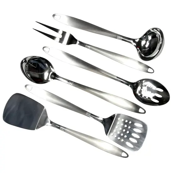 Chef Craft 12.5" Long Stainless Steel Meat Serving Fork with Attractive Brushed Finish Handle {3}