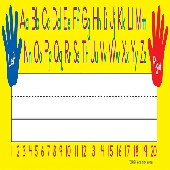 Teacher Created Resources Flat Left/Right Alphabet Name Plates {1}