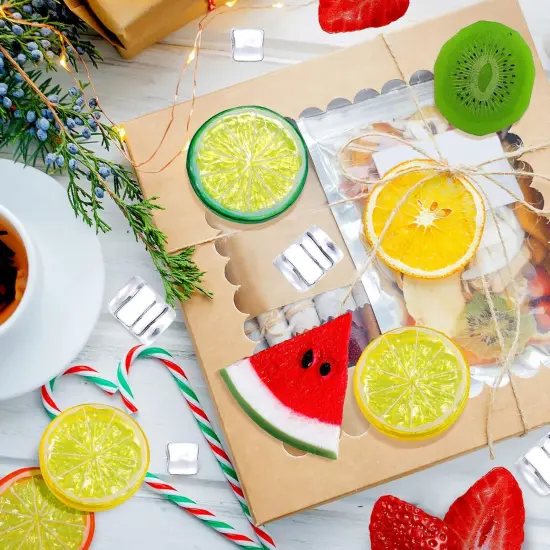 85 Pcs Fake Fruit Slices Ice Cubes {4}