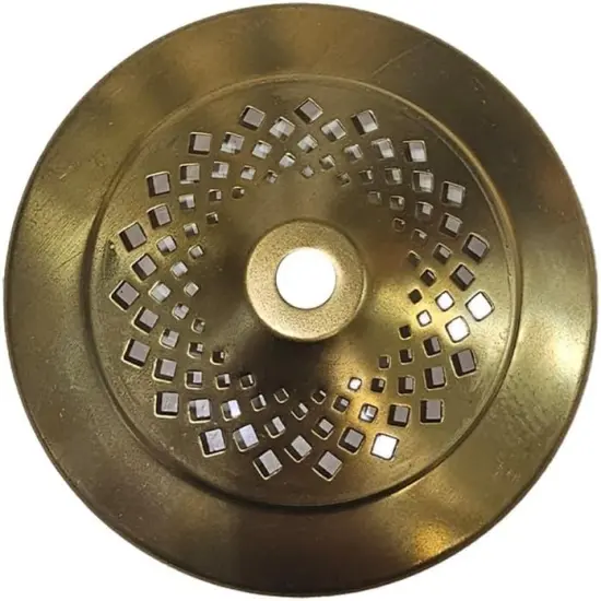 4.75" Round Brass Vented Vase Cap for Lamps, Crafts, and Hobbies {1}