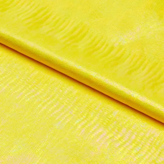 1 Yard Oil Slick Python Hologram Spandex Fabric 36" x 58/60" Snow White - UV/BR {2}