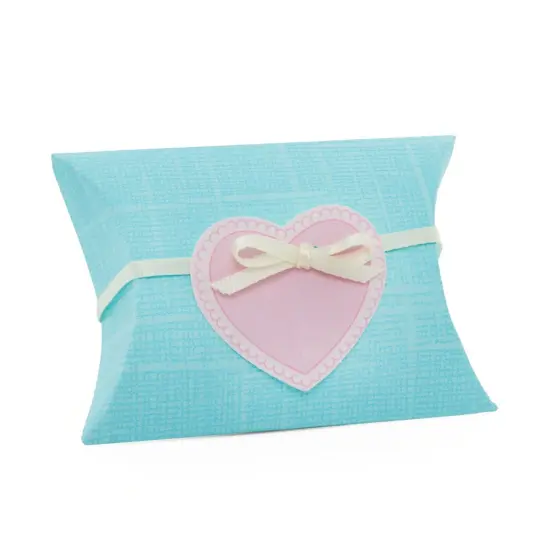 Sky Blue Heart Shape Tags 1.56" x 1.75" {5}
