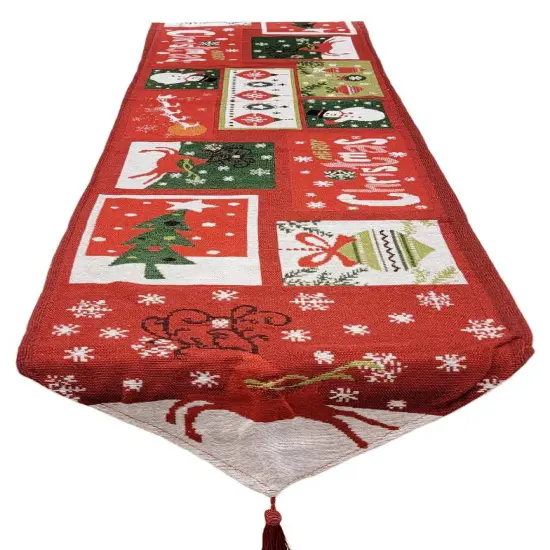 Holiday Patchwork Christmas Table Runner {2}