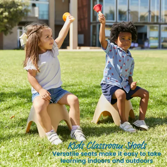 Ayana Stool Set, Flexible Seating, 4-Pack Sand {3}