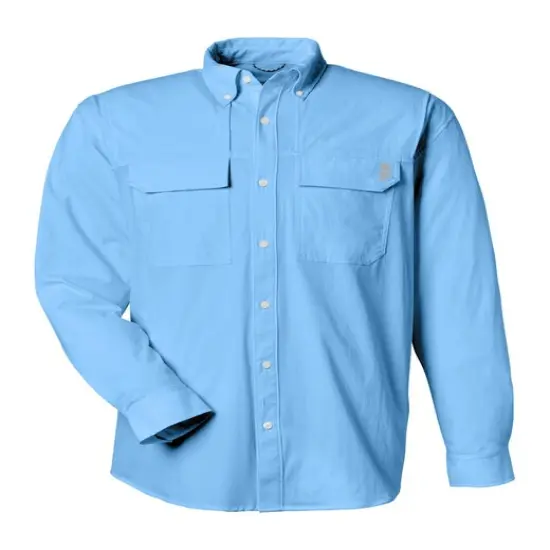 HUK&reg; Men's Creekbed Long Sleeve Shirt Marolina blue {1}