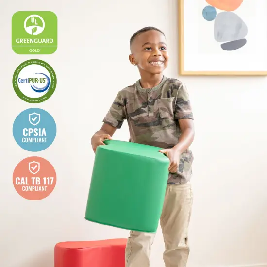 Toddler Modular Stool Set, Flexible Seating, 4-Piece Assorted {5}