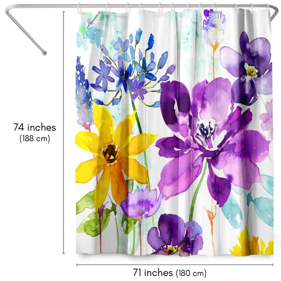 Floral Shimmer by Harrison Ripley Shower Curtain 71" x 74" {2}