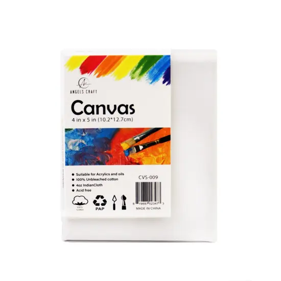 Angels Craft 12 Pack 4" x 5" Mini Stretched Canvas {1}