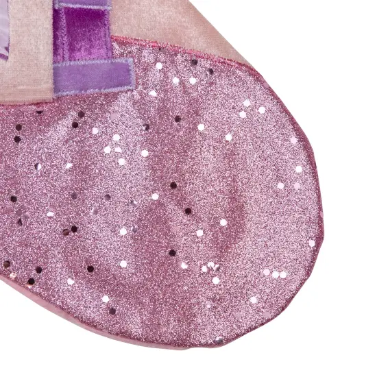 Northlight 20" Pink and Purple Glitter Princess Christmas Stocking {7}