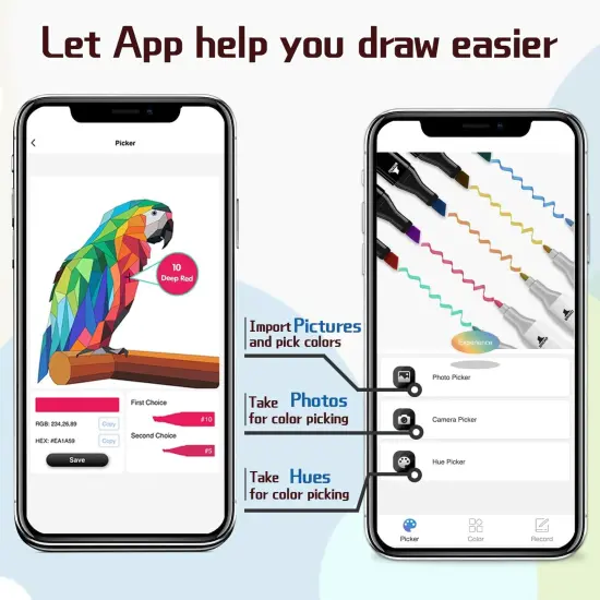 204 Colored Alcohol Art Markers {2}