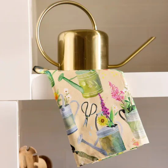 Watering Cans Cotton Tea Towel {3}