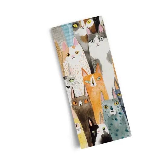 Cat Power Cotton Kitchen Tea Towel {5}