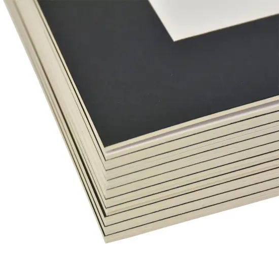 Sax Die-Cut Mat Boards, 16 x 20 Inches, Smooth Black, Pack of 10 {4}