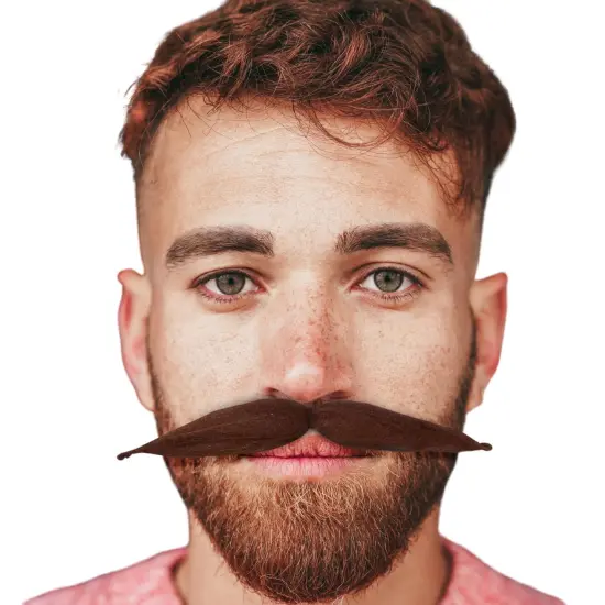 Shape It 6 Ways Brown Moustache Costume Accessory {1}
