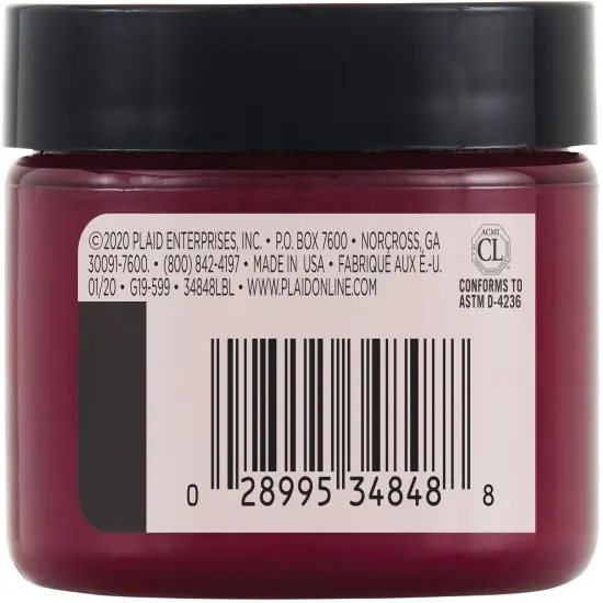 FolkArt Design Creme Paint 3oz-Cranberry Cocktail {3}