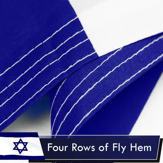Israel (Israeli) Flag 75D Printed Polyester 3x5 Ft {5}