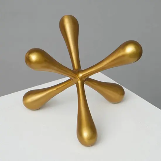 Sculptural Aluminum Jack Orb Table D&eacute;cor &ndash; 8" Accent Piece {1}