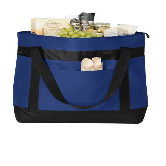 Port Authority&reg; Large Tote Cooler True Royal/ Black {2}